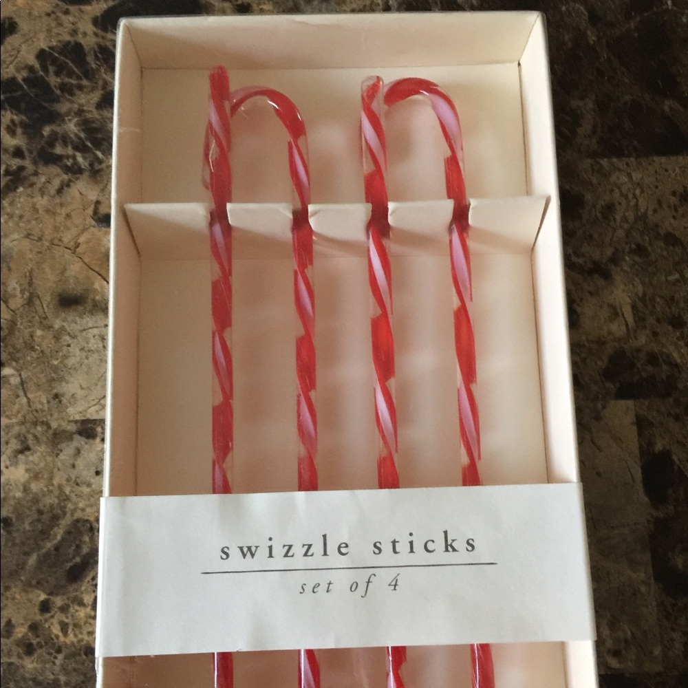 Candy cane swizzle sticks